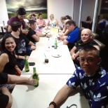 Get together after work at seafood restaurant