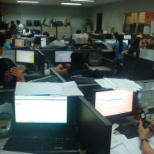 that is our office and everybody is busy.