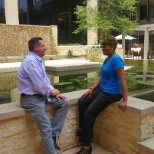 Courtyard at our headquarters in Dallas